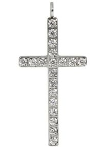 Firetti Damen Ketten-Anhänger "Schmuck Geschenk Halsschmuck Anhänger für Halskette Kreuz", Edelstahl, 1,8 g, silber, Edelstahl, Schmuckanhänger, Made