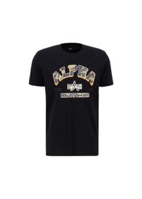 Herren T-Shirt "Alpha Industries Men - T-Shirts College Camo T", schwarz, Gr. L, Alpha Industries, Obermaterial: 100% Baumwolle, Shirts