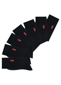 H.I.S. H.I.S Herren Basicsocken, Gr. 39, schwarz, Polyamid, Baumwolle, Baumwollmischung, Elasthan, unifarben, Socken, in angenehmer Baumwollqualität