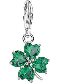 Thomas Sabo Damen Charm-Einhänger "Kleeblatt, 1703-699-6", bunt, Silber 925 (Sterlingsilber), Charms, mit Glas-Keramik Stein