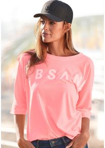 ELBSAND Damen 3/4-Arm-Shirt "Iduna", orange, casual, Gr. XXL, unifarben, Jersey, Obermaterial: 50% Baumwolle, 50% Polyester, Shirts, aus