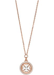 Emporio Armani Damen Kette mit Anhänger "LOGO ESSENTIALS, EG3595710, EG3593221", Silber 925 (Sterlingsilber), L: 45cm, rosa, Silber 925