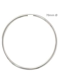 Jobo Damen Paar Creolen, Silber 925 (Sterlingsilber), silber, Silber 925 (Sterlingsilber), Ohrringe, rund 925 Silber