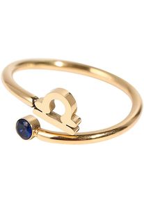Firetti Damen Fingerring "Schmuck Geschenk Damenring Sternzeichen", 5,00 g, Waage, Edelstahl, 1,2mm, bunt, Edelstahl, Fingerringe, Made in Germany -