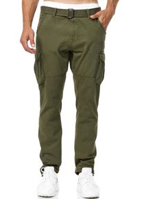 INDICODE Herren Cargohose "INWilliam", grün, modisch, Gr. XXL, unifarben, Web, Obermaterial: 100% Baumwolle, Hosen