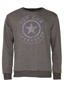 Top Gun Herren Sweater "TG20212106", grau, Gr. M, Obermaterial: 65% Baumwolle; 35% Polyester / 65% Baumwolle; 35% Polyester, Sweatshirts