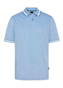Bugatti Herren Poloshirt, blau, casual, Gr. XXL, 100% Baumwolle, Shirts, mit Kontraststreifen
