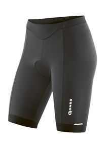 Gonso Damen Fahrradhose "Fortuna", schwarz, Gr. 42, 80% Polyester, 20% Elastan, Hosen, kurze Damen Radlerhose mit Sitzpolster, strapazierfähige