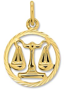 ONE ELEMENT Damen Sternzeichen-Anhänger "Waage Sternzeichen Anhänger aus 333 Gelbgold", Waage, Gelbgold 333, gold, Gelbgold 333, Schmuckanhänger,