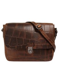 Bugatti Damen Umhängetasche "NEVIO", braun, Leder, unifarben, leicht glänzend, Taschen, echt Leder