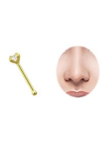 Adelia´s ADELIA ́S Damen Nasenpiercing "Piercing Piercing Nasenpiercing", gold, modisch, Gelbgold 750, Piercings, Nasenstecker - Nose Bone 14kt Gold mit