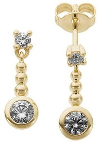Firetti Damen Paar Ohrstecker "Schmuck Geschenk Gold 333 Ohrschmuck Kugeln", Gelbgold 333, gold, Gelbgold 333, Ohrringe, mit Zirkonia (synth.)