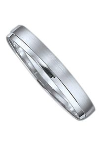 Firetti Trauring "Schmuck Geschenk Gold 375 Hochzeit Ehering Trauring "LIEBE"", 21, ohne Brillant, Weißgold 375, 3,5mm, weiß, Weißgold 375,