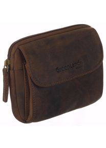 Damen Gürteltasche, GreenLand Nature, braun, Rindsleder, used, Taschen, robust