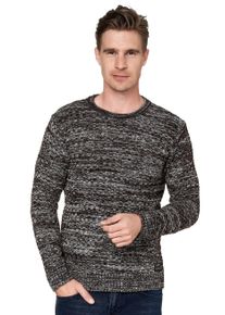 Rusty Neal Herren Strickpullover, braun, casual, Gr. L, unifarben, 70% Polyacryl, 30% Baumwolle, Pullover, im melierten Design