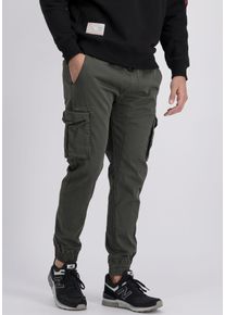 Herren Cargohose "Cotton Twill Jogger", grau, modisch, Gr. XL, Alpha Industries, unifarben, Web, Obermaterial: 98% Baumwolle, 2% Elasthan, Hosen