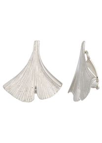 Jobo Damen Paar Ohrclips "Ginko", Silber 925 (Sterlingsilber), silber, Silber 925 (Sterlingsilber), Ohrringe, 925 Silber