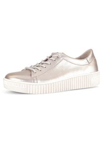 Gabor Damen Slip-On Sneaker, Gr. 43, gold, Glattleder, metallic, sportlich, Schuhe, Plateausneaker mit Best Fitting-Ausstattung für gute Passform