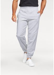 Herren Sweathose, grau, sportlich, Gr. XXL, Fruit of the Loom, unifarben, angeraute Sweatware, Obermaterial: 80% Baumwolle, 20% Polyester, Hosen, aus