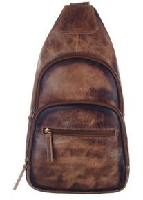 Cityrucksack "MASCU & LINE", GreenLand Nature, braun, Büffelleder, casual, Rucksäcke
