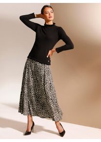 Damen Stehkragenpullover "Viskose-Modal-Pullover", schwarz, Gr. 40, CREATION L PREMIUM, unifarben, 50% Polyamid, 25% Modal, 25% Viskose, Pullover