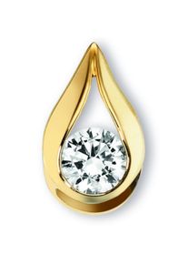 ONE ELEMENT Damen Ketten-Anhänger "Zirkonia Anhänger aus 333 Gelbgold", Damen,mit Zirkonia, Gelbgold 333, gold, Gelbgold 333, Schmuckanhänger, Damen