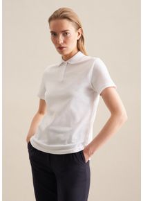 Seidensticker Damen Poloshirt "Schwarze Rose", weiß, Gr. XL, unifarben, 100% Baumwolle, Shirts, Kurzarm Kragen Uni