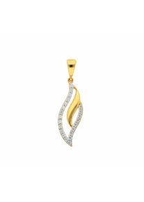 Adelia´s ADELIA ́S Damen Ketten-Anhänger "333 Gold Anhänger mit Zirkonia", mit Zirkonia, Weißgold 333, gold, Weißgold 333, Schmuckanhänger, mit Zirkonia