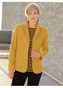 Casual Looks Damen Fleecejacke, gelb, Gr. 40, unifarben, 100% Polyester, Jacken
