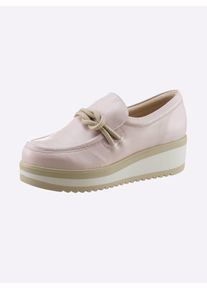 Heine Damen Slipper, Gr. 39, lila, Leder, Rindsleder, Glattleder, modisch, Schuhe
