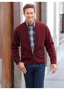 CLASSIC Herren Strickjacke, rot, Gr. 48, unifarben, 50% Polyacryl, 50% Wolle, Strickjacken