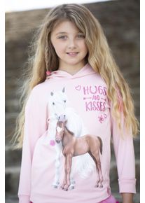 Miss Melody Mädchen Kapuzensweatshirt, rosa, modisch, Gr. 116, bedruckt, Sweatware, Obermaterial: 95% Baumwolle, 5% Elasthan, Sweatshirts