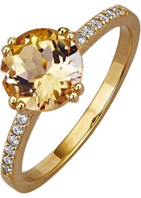 Firetti Damen Fingerring "Schmuck Geschenk Silber 925 Damenring Ring", 54, Silber 925 (Sterlingsilber), 1,7mm, gelb, Silber 925 (Sterlingsilber),