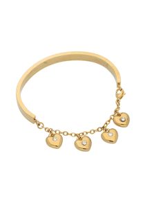 Vivance Damen Armreif "Kristall", Edelstahl, gold, Edelstahl, Armbänder