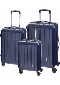 Check.In Trolleyset "London 2.0", blau, Koffer-Sets, Kofferset, Gepäckset, klein mittel groß, Handgepäck, Aufgabegepäck