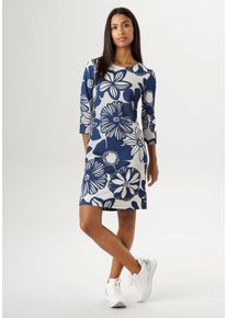 Damen Jerseykleid, bunt, feminin, Gr. 48, Aniston SELECTED, bedruckt, geblümt, Milano Rib, Obermaterial: 89% Viskose, 9% Polyester, 2% Elasthan,