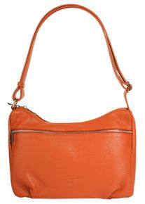 Samantha Look Damen Shopper, orange, Leder, unifarben, leicht glänzend, Taschen, echt Leder, Made in Italy