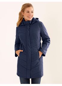 Classic Basics Damen Langjacke, blau, Gr. 38, unifarben, 100% Polyester, Futter und Wattierung:100% Polyester, Jacken