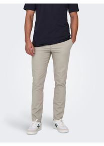 Only & Sons ONLY & SONS Herren Anzughose "ONSMARK PETE SLIM DOBBY 0058 PANT NOOS", grau, Basic, Gr. 32, Obermaterial: 88% Baumwolle, 9% Polyester, 3% Elasthan,