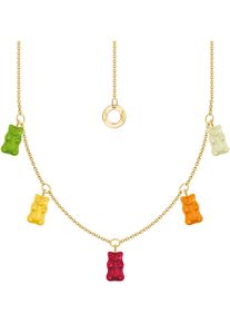 Thomas Sabo Damen Kette mit Anhänger "Thomas Sabo x HARIBO Schmuck: Kette mit Goldbären bunt", 45, Silber 925 (Sterlingsilber), bunt, Silber 925