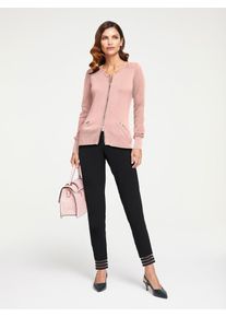 Heine Damen Cardigan, rosa, Gr. 46, unifarben, 90% Baumwolle, 10% Seide, Strickjacken