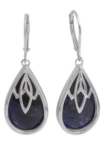 Firetti Damen Paar Ohrhänger "Schmuck Geschenk Silber 925 Ohrschmuck Patentbrisur Edelstein Sodalith", Silber 925 (Sterlingsilber), bunt, Silber 925