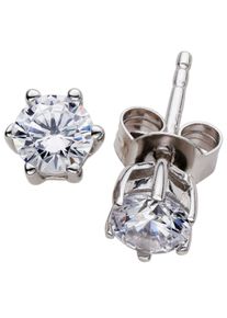 Lady Damen Paar Ohrstecker, Zirkonia ct, Silber 925 (Sterlingsilber), silber, Silber 925 (Sterlingsilber), Ohrringe
