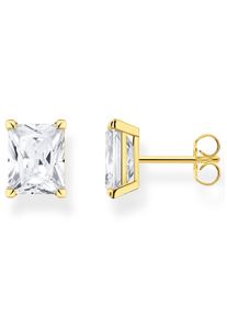 Thomas Sabo Damen Paar Ohrstecker "blauer oder weißer Stein, H2201-009-1,-051-14,-414-14,-1-699-1", Silber 925 (Sterlingsilber), gold, Silber 925