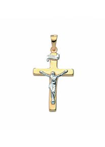 Adelia´s ADELIA ́S Damen Kette mit Anhänger "333 Gold Kreuz Anhänger Korpus", gold, Halsketten, Schmuckset - Set mit Halskette