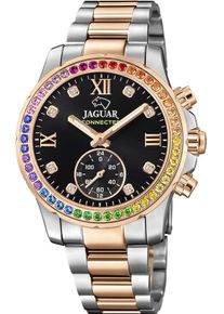 Jaguar Damen Chronograph "Connected", rosa, Armbanduhren, Armbanduhr, Damenuhr, Saphirglas, Stoppfunktion, Swiss Made