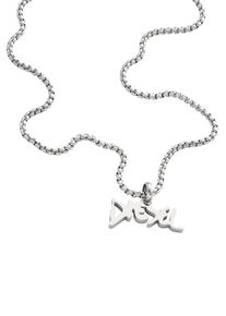 Diesel Damen Kette mit Anhänger "Schmuck Edelstahl Halsschmuck Panzerkette SIGNET Diesel", Edelstahl, silber, Edelstahl, Halsketten