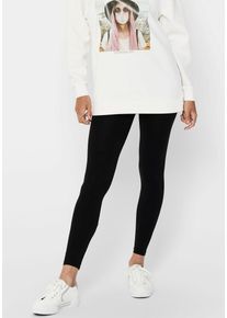 Only Damen Leggings "ONLLIVE LOVE NEW LEGGING 2PACK NOOS", schwarz, casual, Gr. XS, unifarben, Jersey, Obermaterial: 95% Baumwolle, 5% Elasthan, Hosen