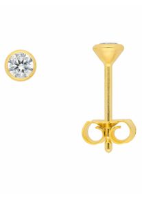 Adelia´s ADELIA ́S Damen Paar Ohrhänger "1 Paar 585 Gold Ohrringe / Ohrstecker mit Zirkonia Ø 3,5 mm", Damen, Gelbgold 585, gold, Gelbgold 585, Ohrringe, 585