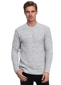 Rusty Neal Herren Strickpullover, grau, casual, Gr. XL, unifarben, 75% Polyacryl, 25% Baumwolle, Pullover, mit elegantem Rundhalsausschnitt
